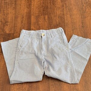 Boys Blue and White Seersucker Casual Trousers